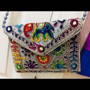 Beautiful embroidery bag made with soft silk